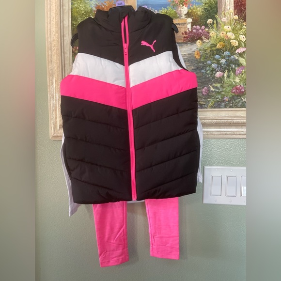 Puma Kids Girls Vest 3 Piece Set Size  XS 5/6 New - Picture 1 of 8